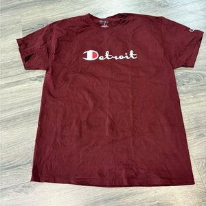 Champion Maroon Detroit Tee